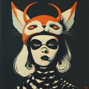 album  cover  creative  surreal  woman  fox  symbolic  graphic  art  illustration 1074793