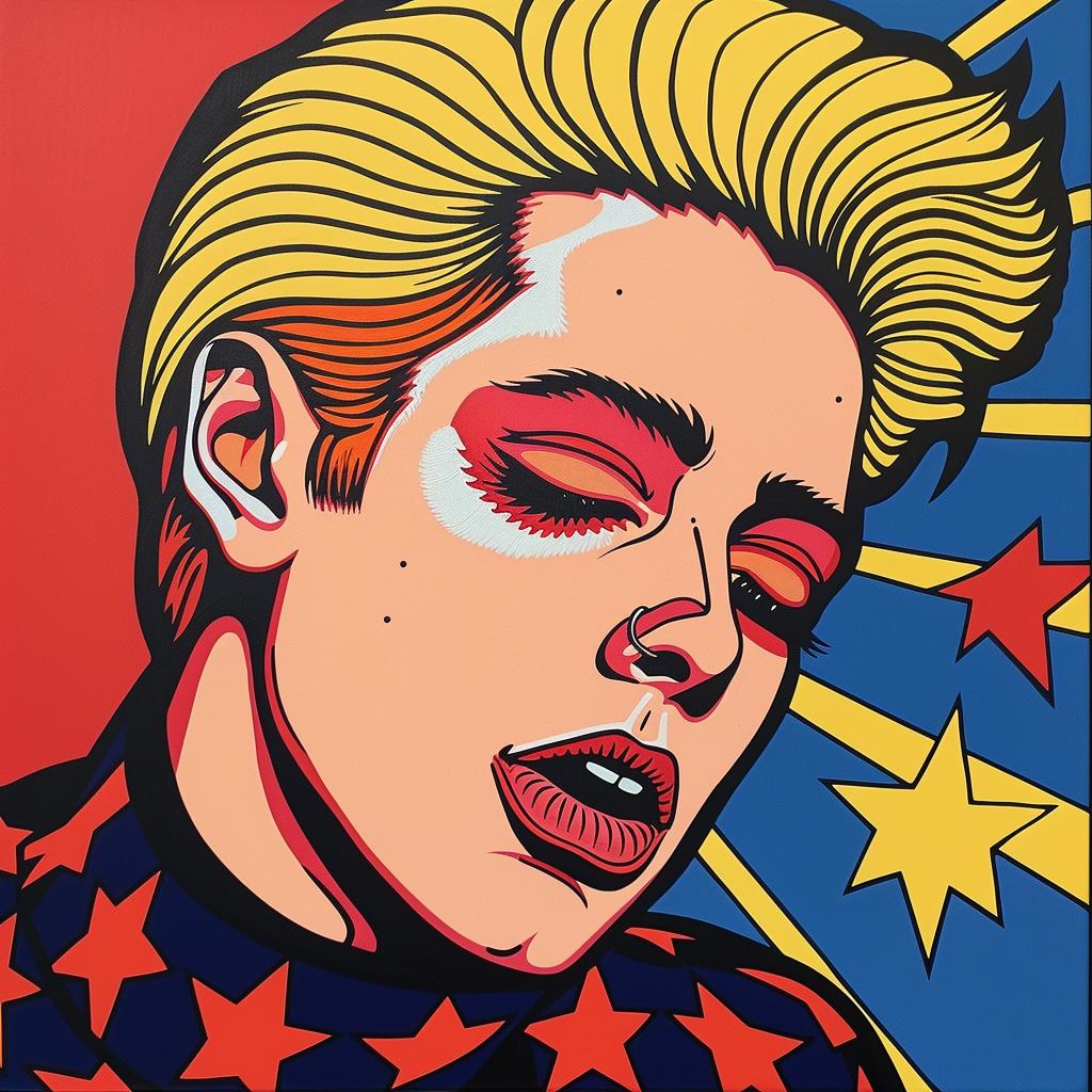ziggy  stardust  pop  art  woman  blonde  colorful  2019  iconic  music 1024035