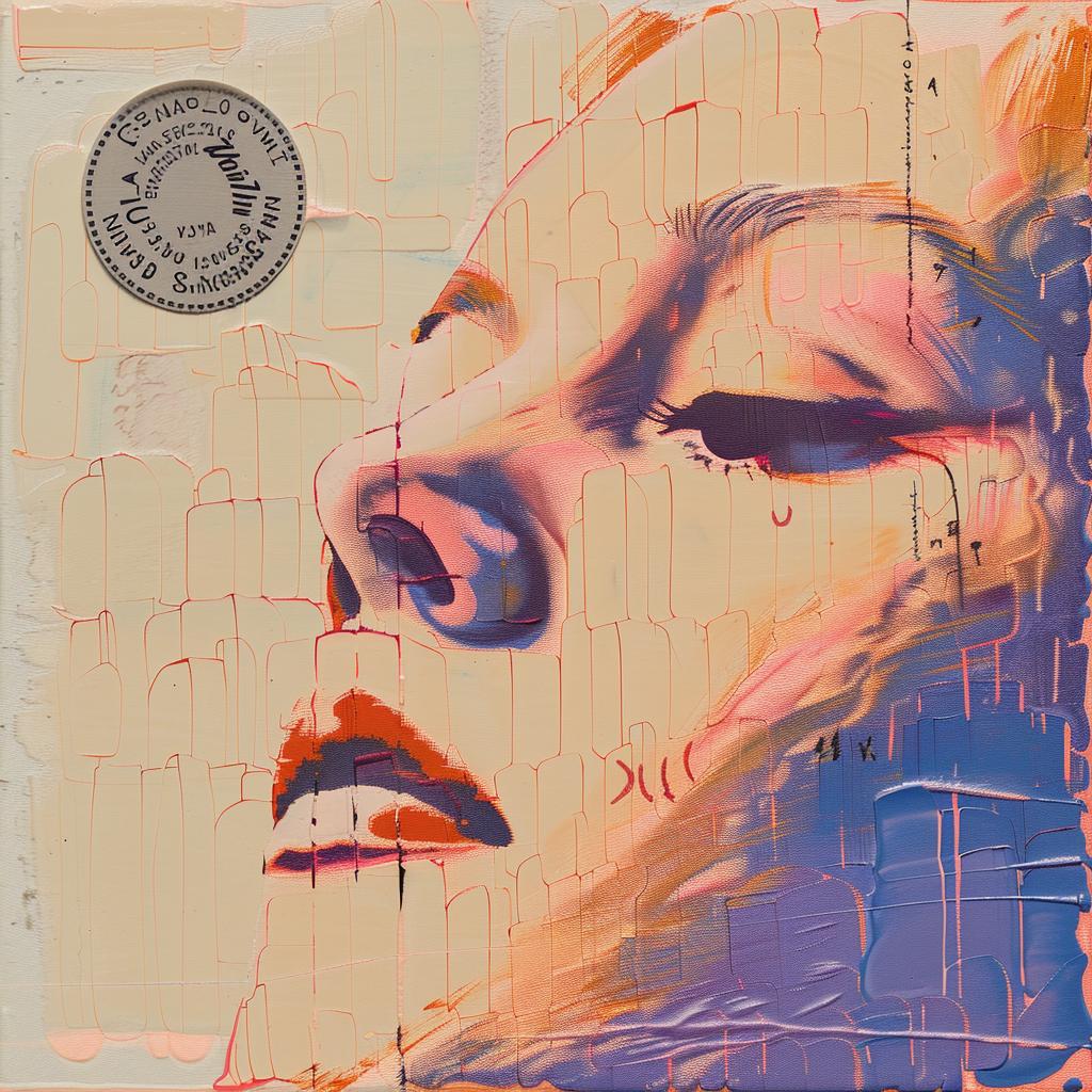 woman  red  nose  Op-Art  palette-knife  paint  surreal  colorful  abstract  expression 975206