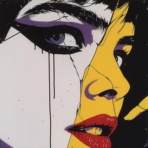 album  cover  surreal  symbolist  tear  woman  makeup  face  broken  glass 1078178