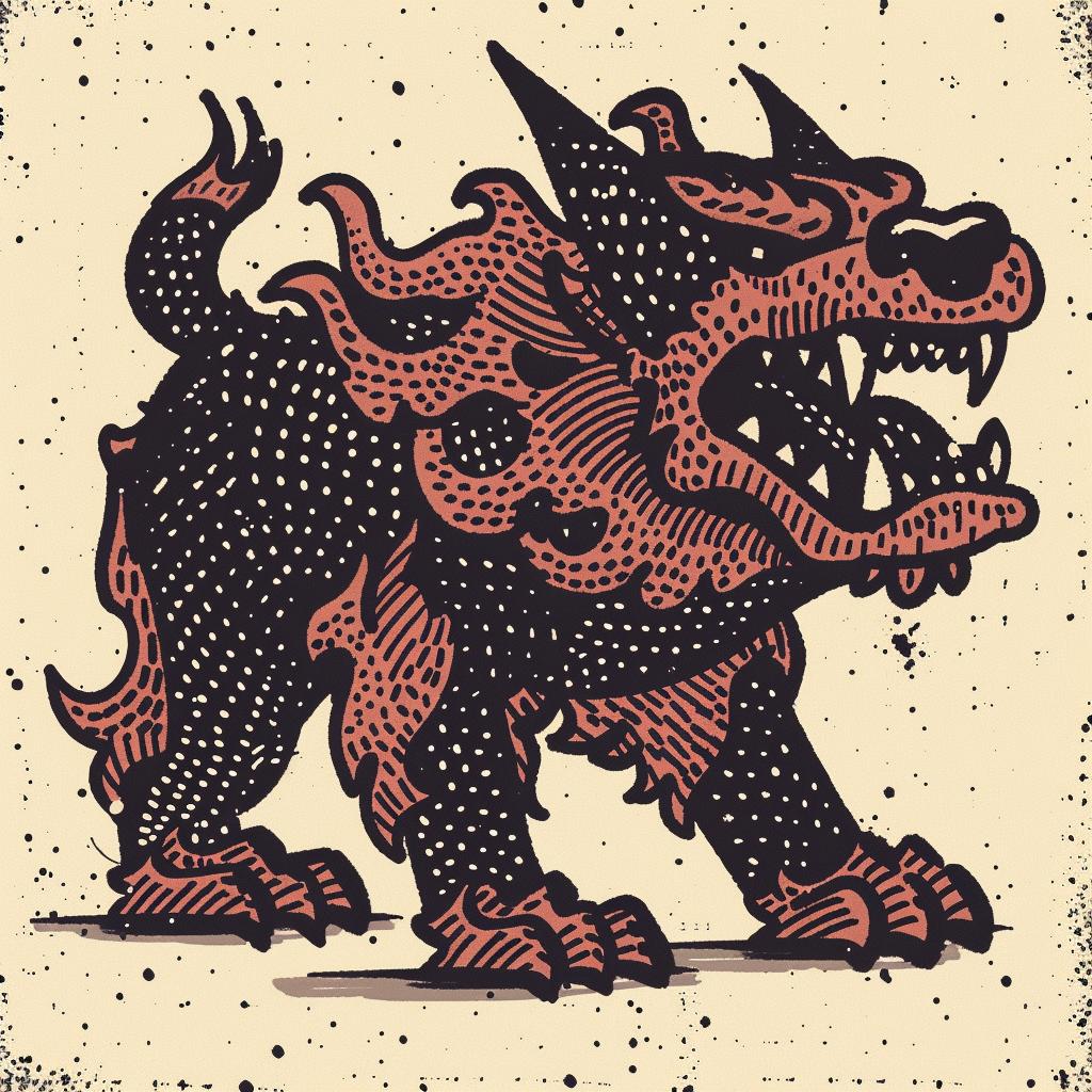 mythical  creature  hybrid  fantasy  fantastical  seamless  cartoon  demon  dog  Todd 934520