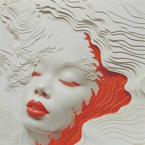 surreal  album  cover  Risograph  Symbolist  women  faces  paper  creative  design 1077791