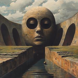 surrealism  psychoactive  head  face  painting  dimensions  memory  staggered  George  Underwood 1077375