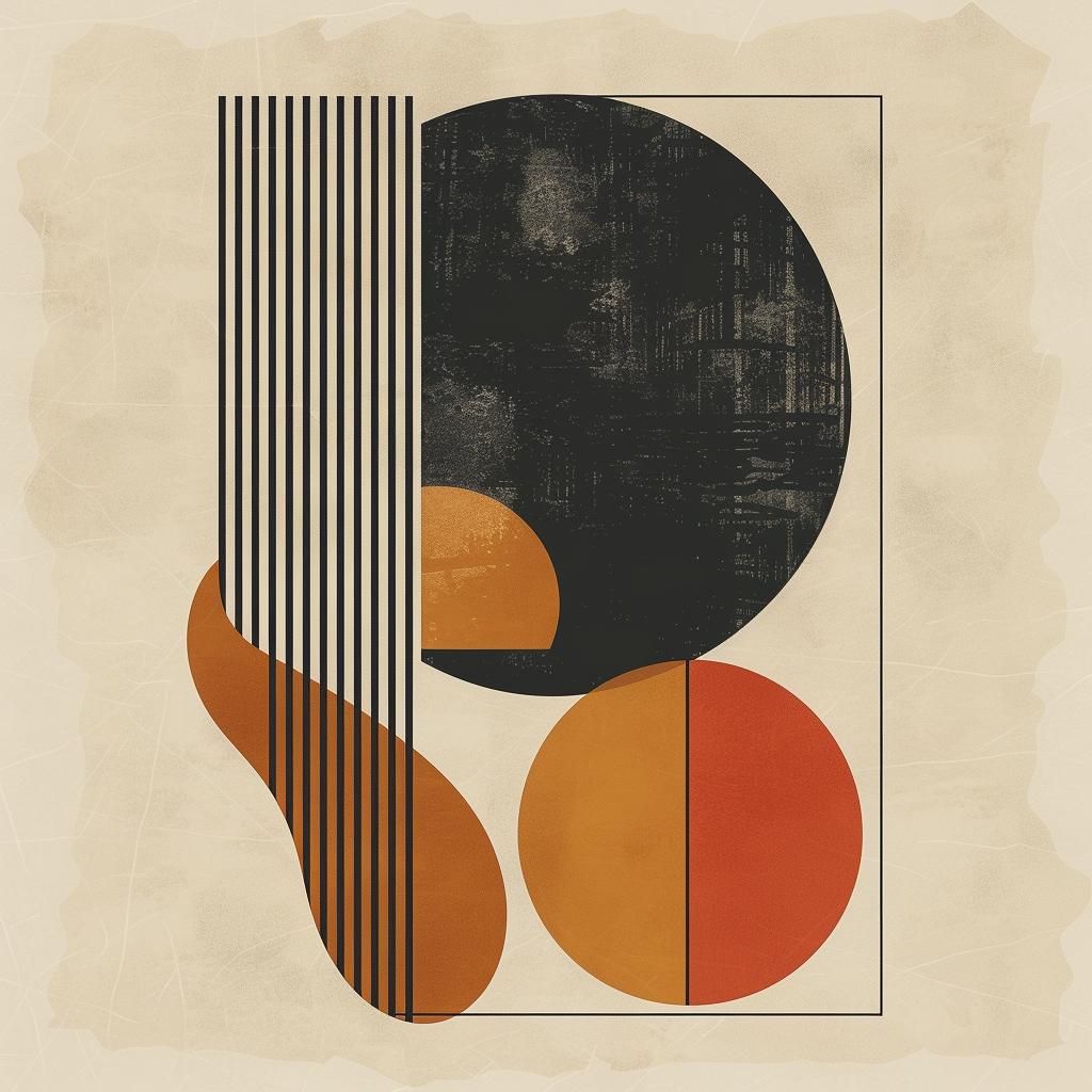 poster  geometric  minimalist  black  orange  vector  HD  lineart  abstract  midcentury 970671