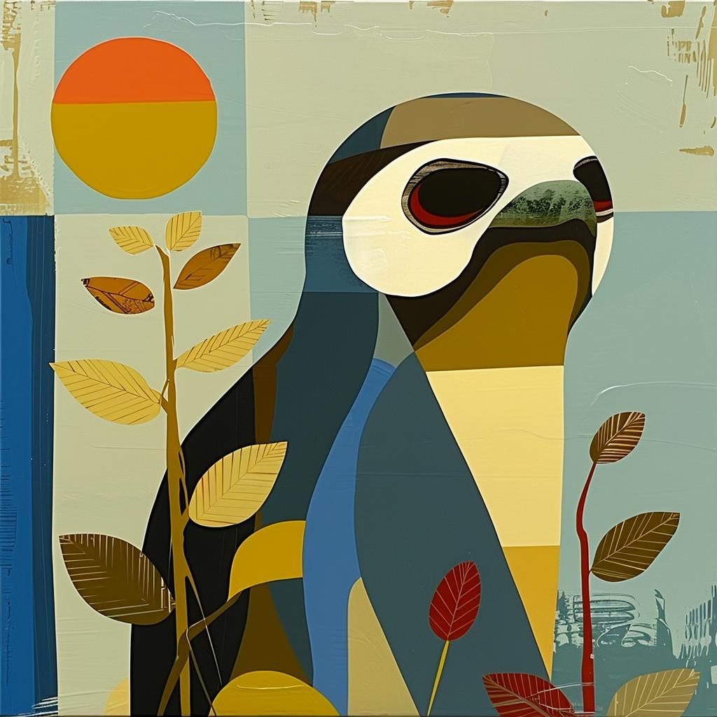 animal  penguin  sun  background  playful  colorful  nature  art  whimsical  cute 938462