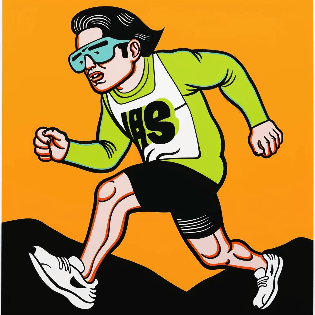 poster  runner  goggles  illustration  sport  movement  dynamic  art  stylized  design 1024598