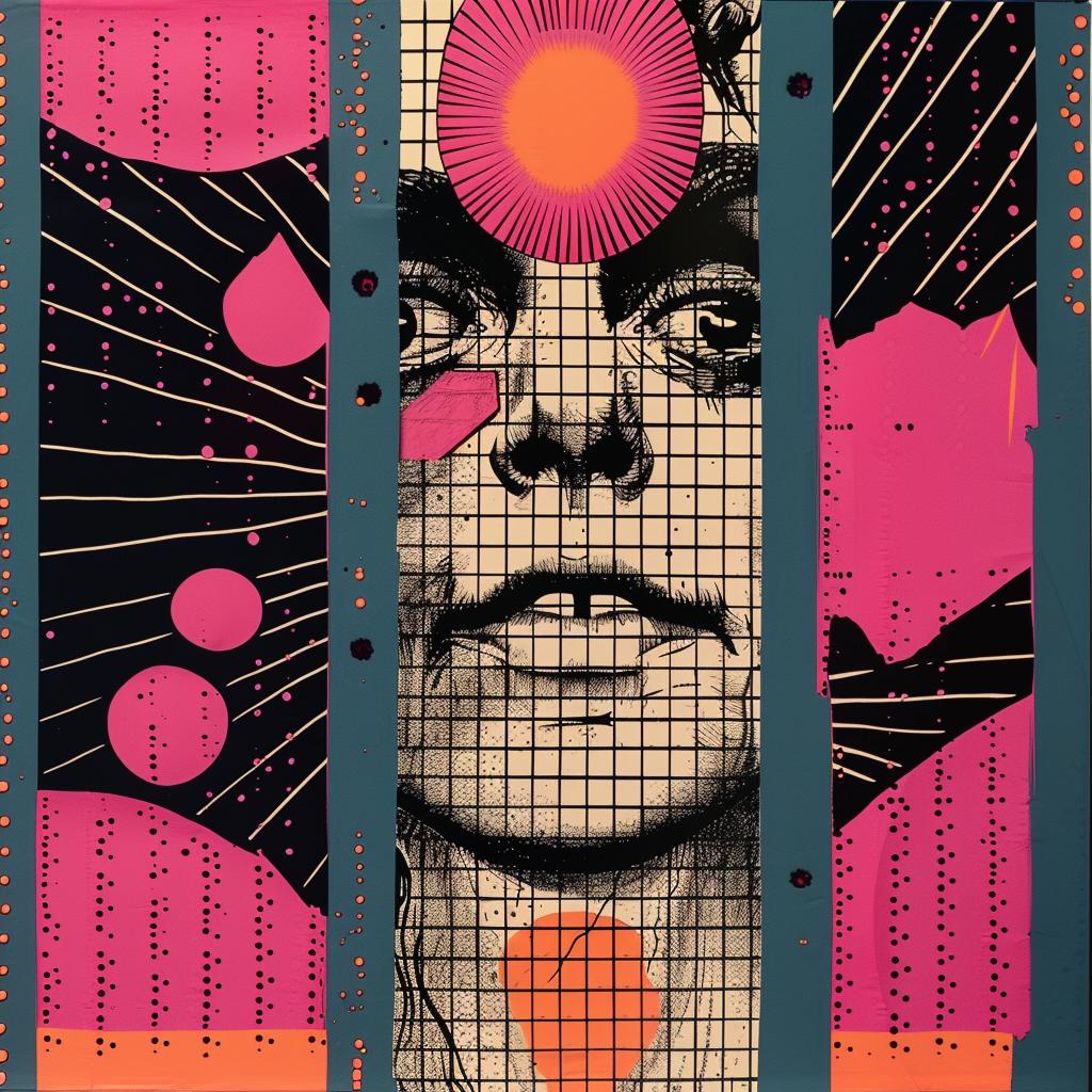 quantum  entanglement  waves  explosion  woman  face  sun  poster  abstract  color 1020667