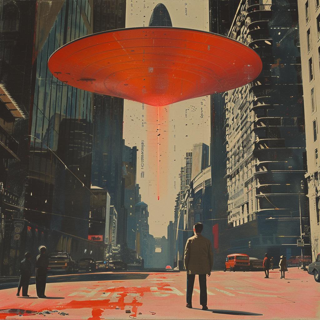 chromolithography  painting  man  street  red  object  sky  Quint  Buchholz  syd 1031214