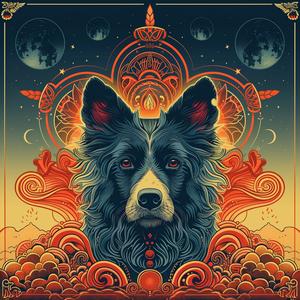 dog  moon  poster  background  animal  night  artwork  canine  design  illustration 1072299