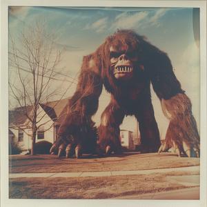 monster  Polaroid  1974  terrifying  giant  creature  photography  fear  childhood  dark 1071893