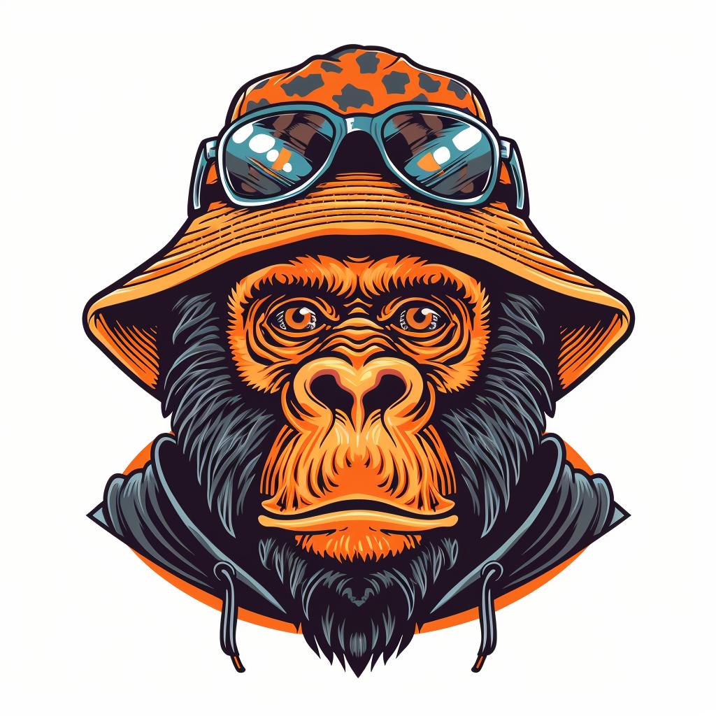 monkey  hat  sunglasses  urban  aggressive  minimal  street  culture  animal  illustration 955799