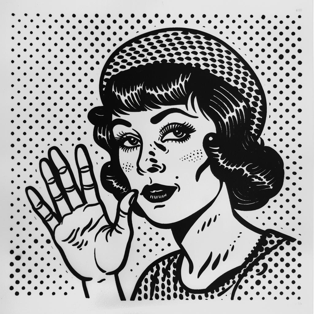 pop  art  woman  hand  vintage  graphic  svg  bold  thick  lines 1018327