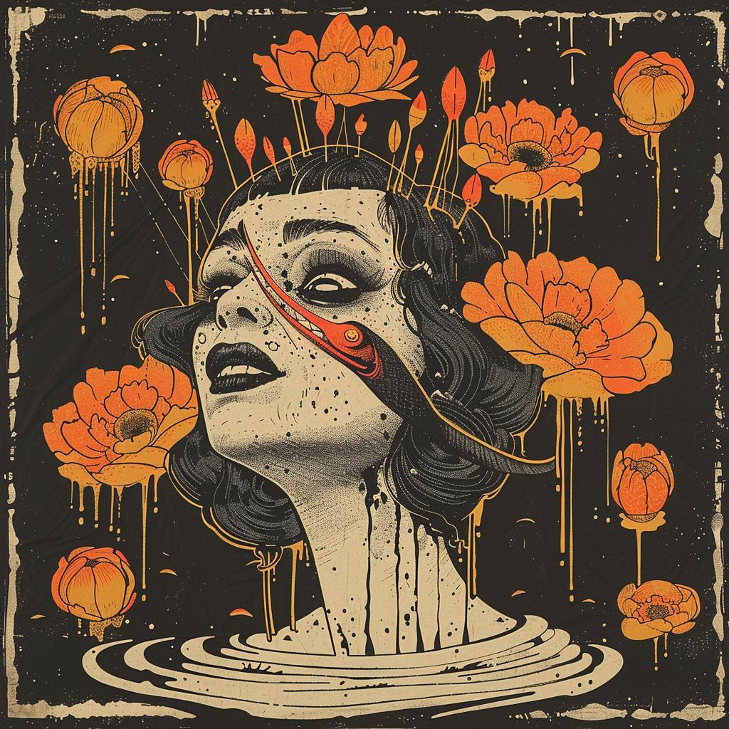 women  flowers  blood  provocative  dark  art  spiritual  expression  naturalistic  introspective 928888