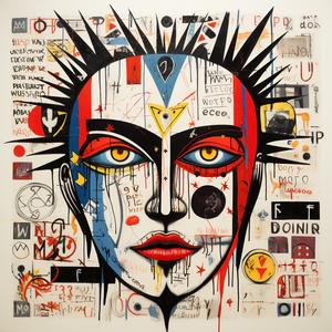 painting  woman  symmetrical  design  Japanese  laurels  bold  tattoo  artnouveau  colorful 1078716