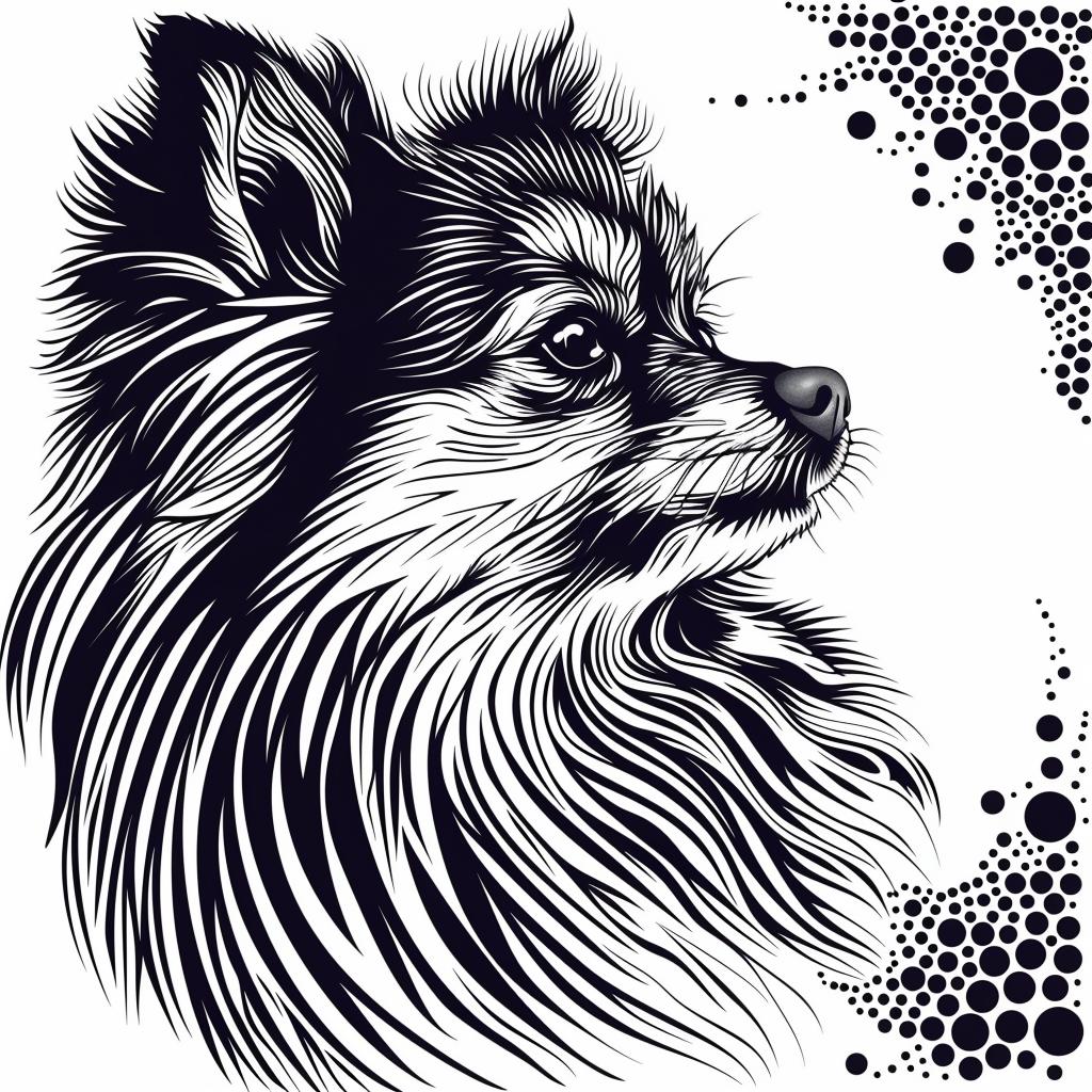 pomeranian  vector  illustration  dog  longhair  pets  cute  stylized  animal  design 942787