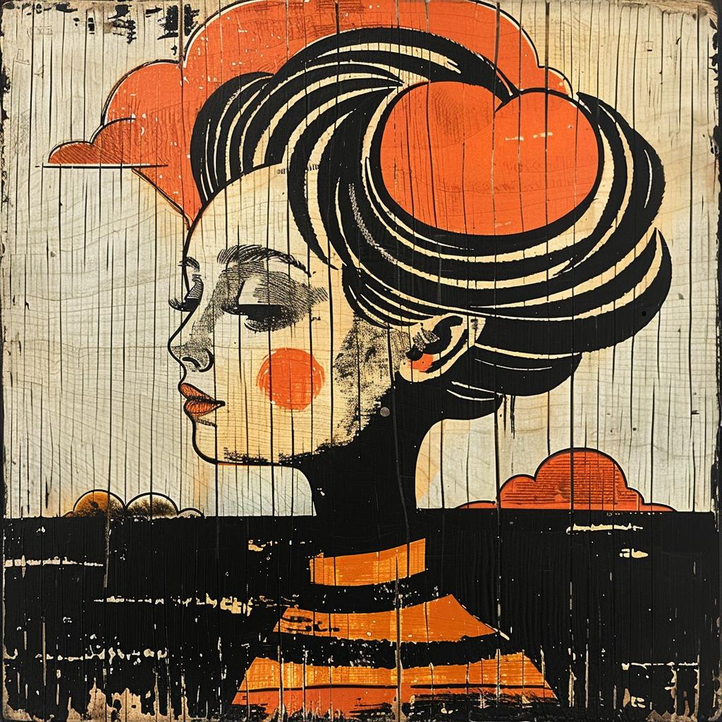 صورة امرأة بقبعة، مرحة، ملونة، رسم توضيحي، عمل فني، منمق، حديث، غريب الأطوار 926901