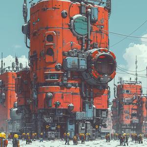 futuristic  city  cyborg  people  spacesuits  infrastructure  Simon  Stalenhag  Moebius  art 1074731