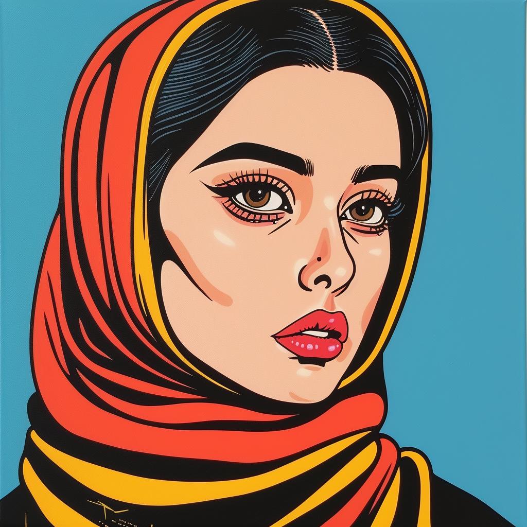 painting  woman  hijab  portrait  cultural  art  color  style  traditional  representation 1023691