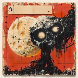 painting  skull  moon  encaustic  Todd  McFarlane  color  artwork  dimensional  stylized 1067211