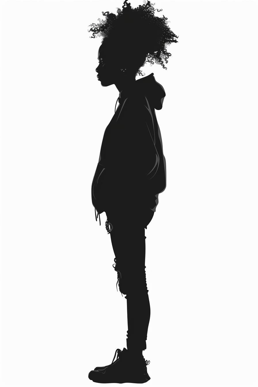 silhouette  woman  hoodie  streetwear  African-American  profile  black  outdoor  minimal  vector 954271
