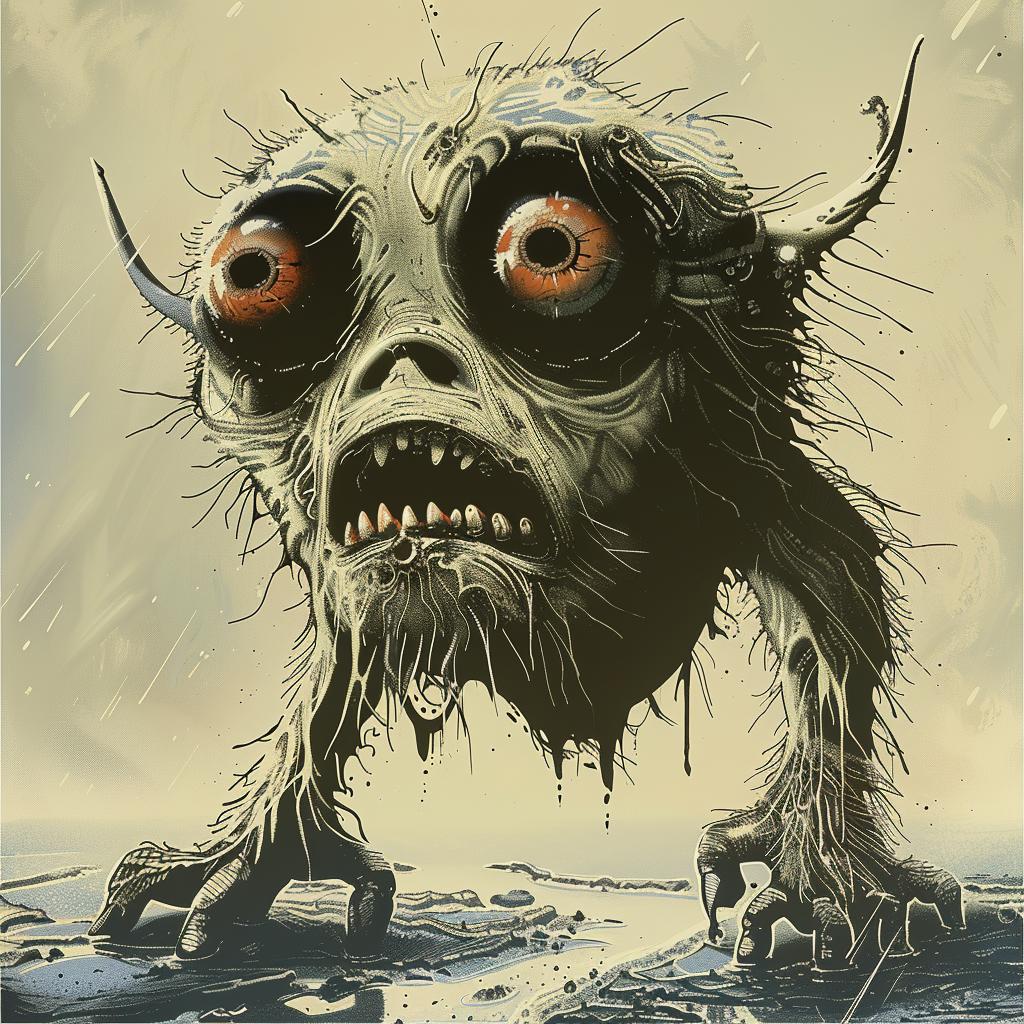 monster  painting  creepy  red  eyes  dark  surreal  fantasy  creature  art 966576