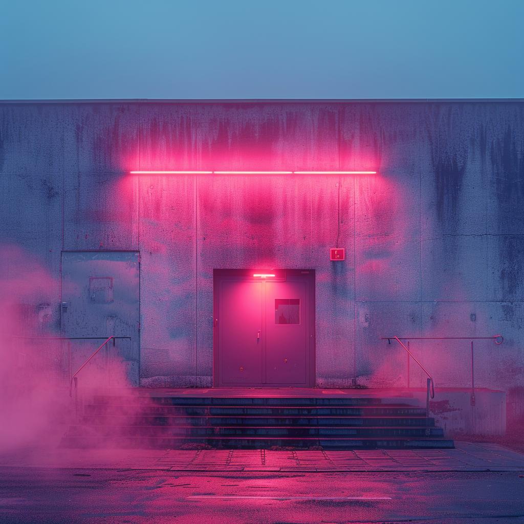 lighting  pink  neon  sign  building  surreal  volumetric  Andreas  Levers  urban 1030709