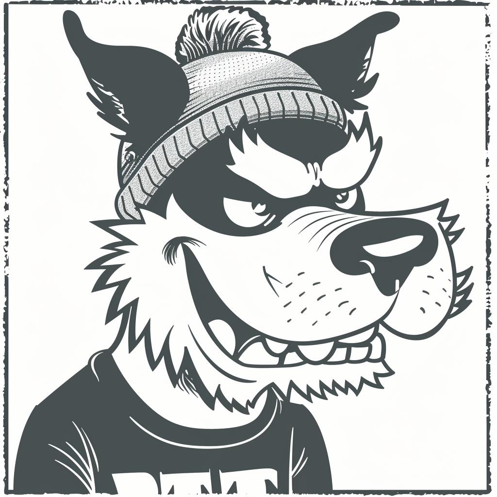 cartoon  dog  tshirt  hat  aggressive  streetwise  minimal  illustration  urban  animal 958512