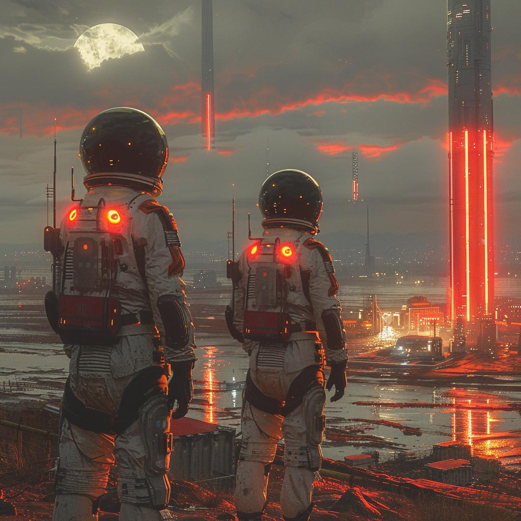 photography  astronauts  city  surreal  landscape  space  glow  volumetric  unusual  lighting 1028859