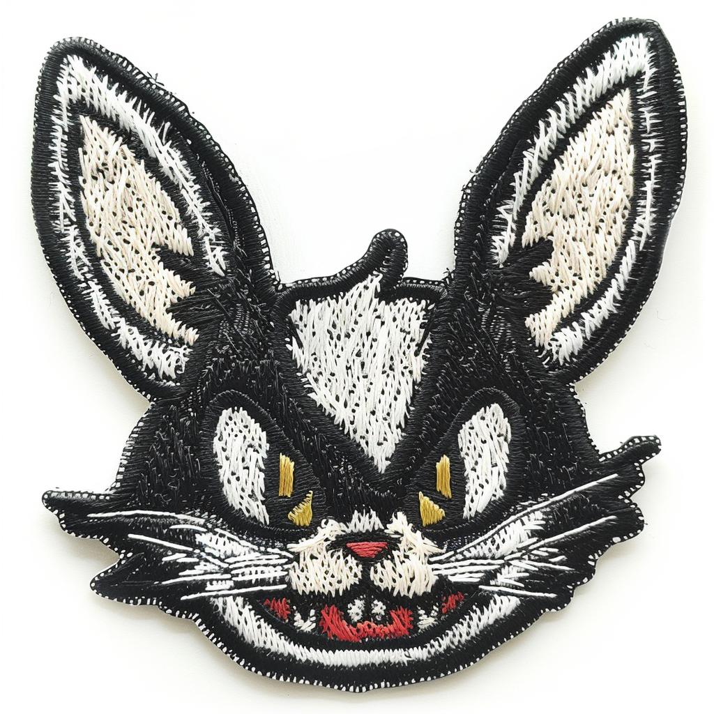 patch  rabbit  looney  tunes  embroidered  white  circle  chenille  streetwear  creative 961428