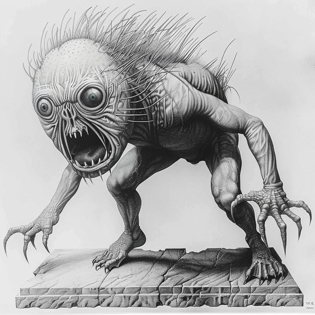 monster  drawing  long  hair  claws  horror  creature  fantasy  dark  weird 948614