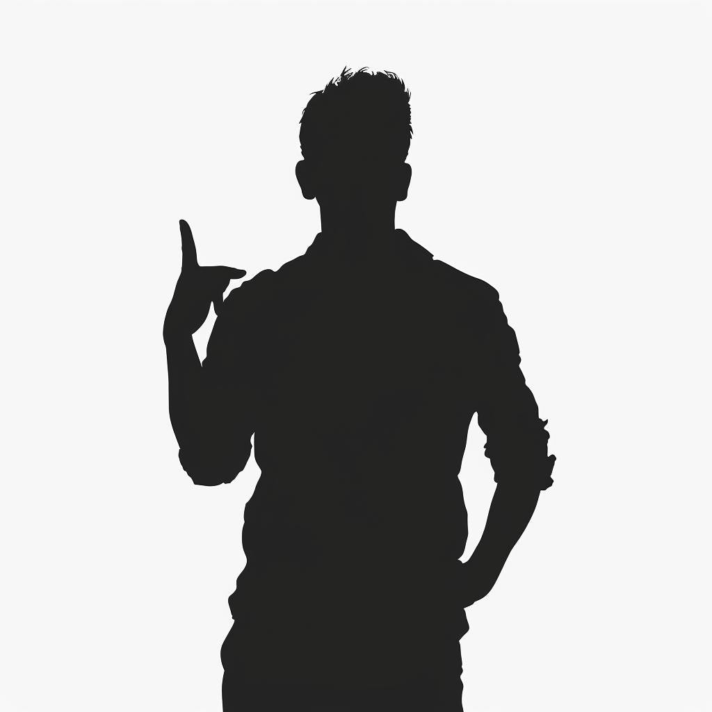 silhouette  ASL  man  black  white  illustration  pointing  gesture  finger  up 954131