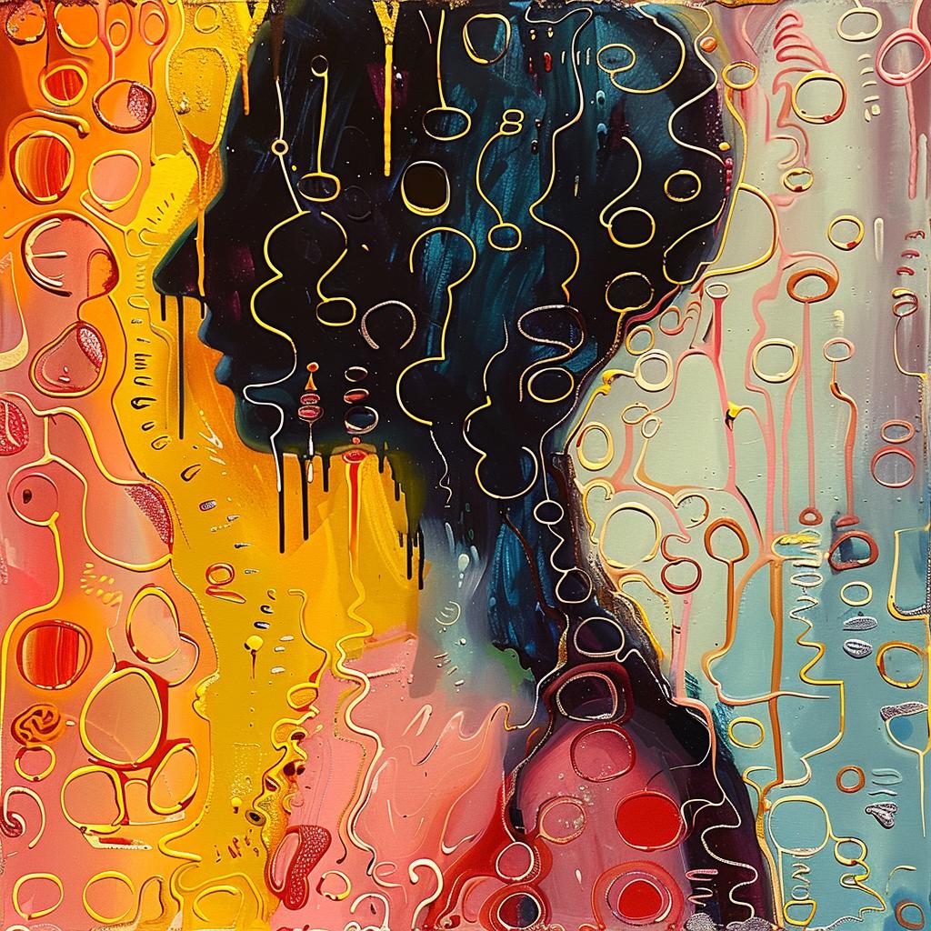 painting  woman  colorful  bubbles  vibrant  abstract  whimsical  artistic  imaginative  surrealism 950706