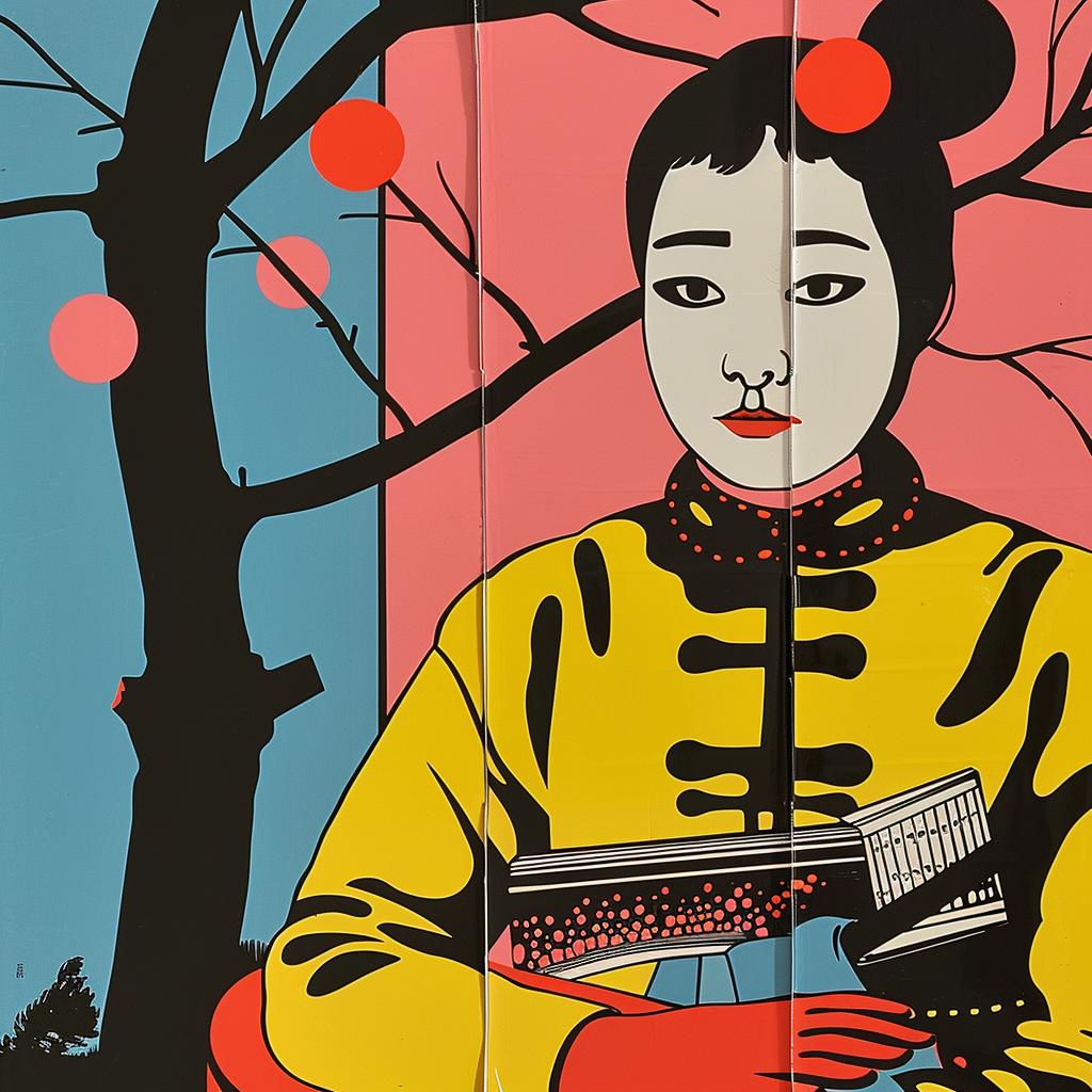 woman  guitar  tree  painting  surreal  art  creative  nature  music  design 1021326