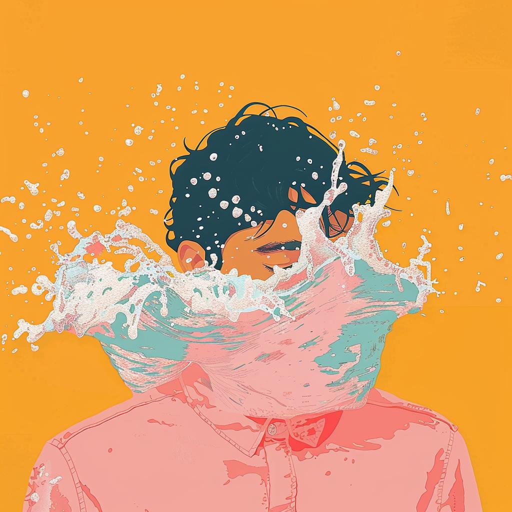 surreal  albumcover  man  water  dynamic  creative  colorful  splash  art  painting 1017404