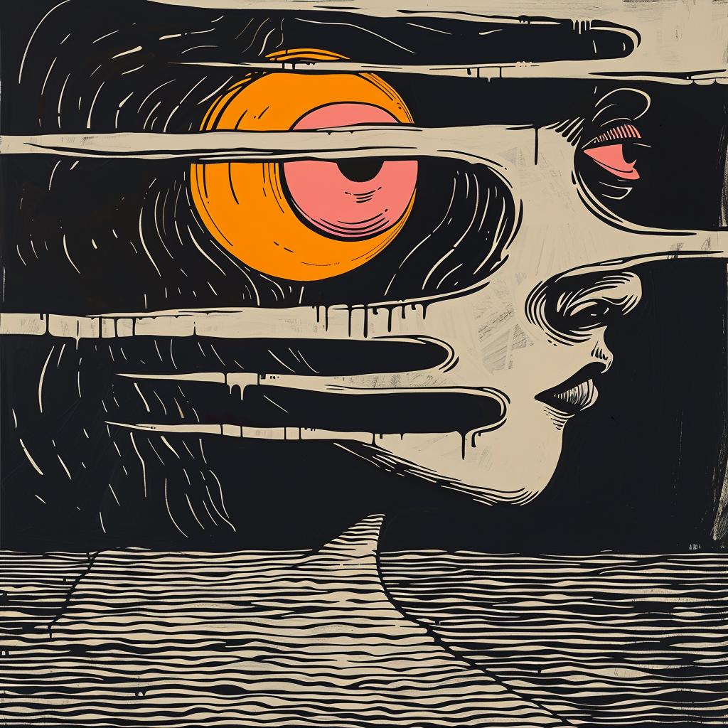 provocative  art  woman  yellow  eye  introspective  dark  spiritual  Joan  Cornella 933803