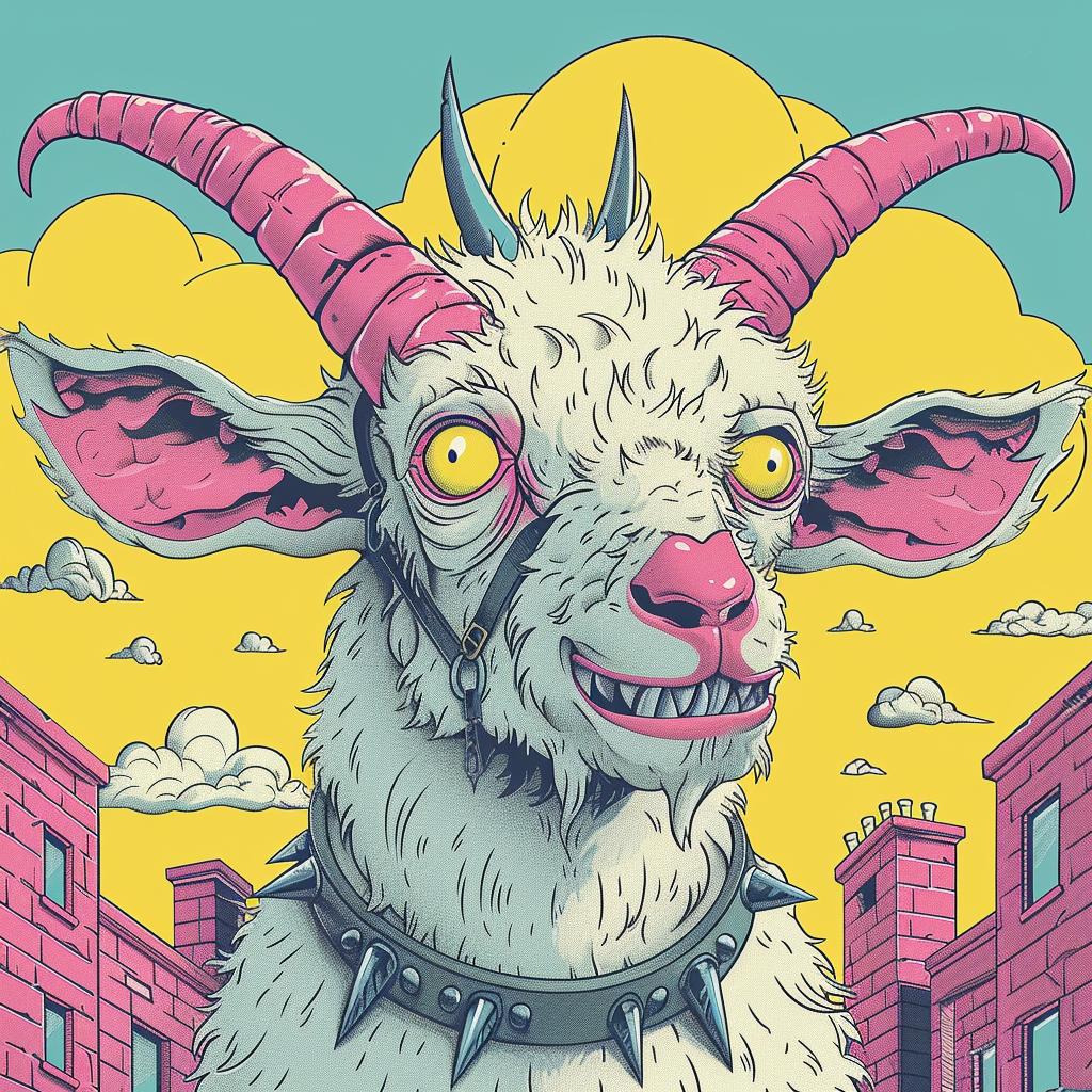 goat  horned  big  nose  mythical  terrifying  conjoined  creature  illustration  fantasy 927974