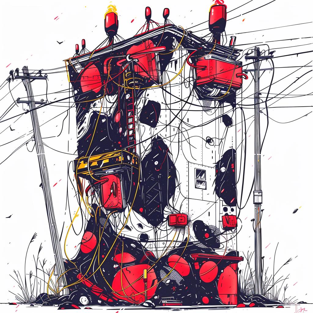 creative  surreal  pandas  ominous  occult  drawing  wires  red  paint  building 939492