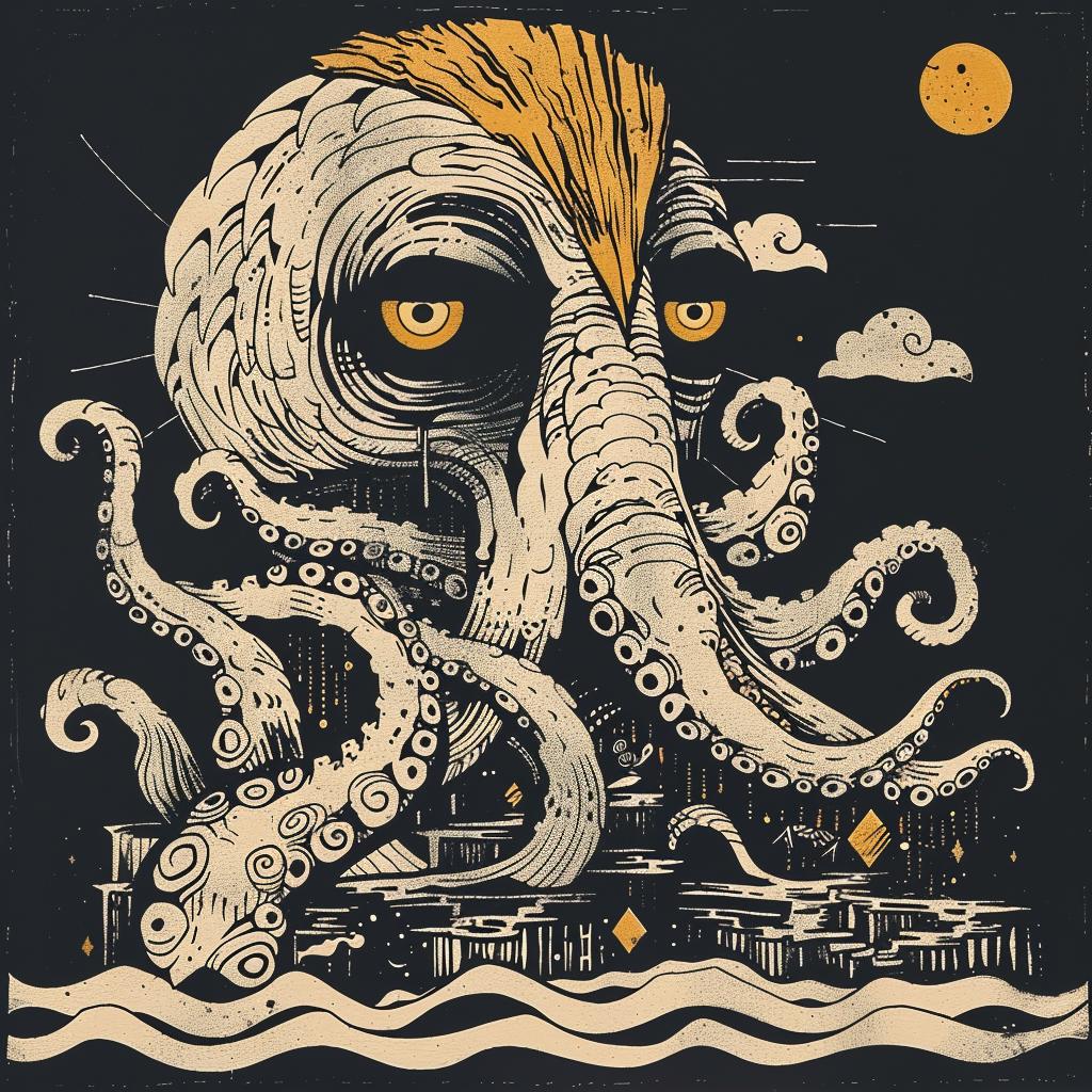 octopus  yellow  tentacles  water  art  shaun  tan  introspective  spiritual  dark 933601