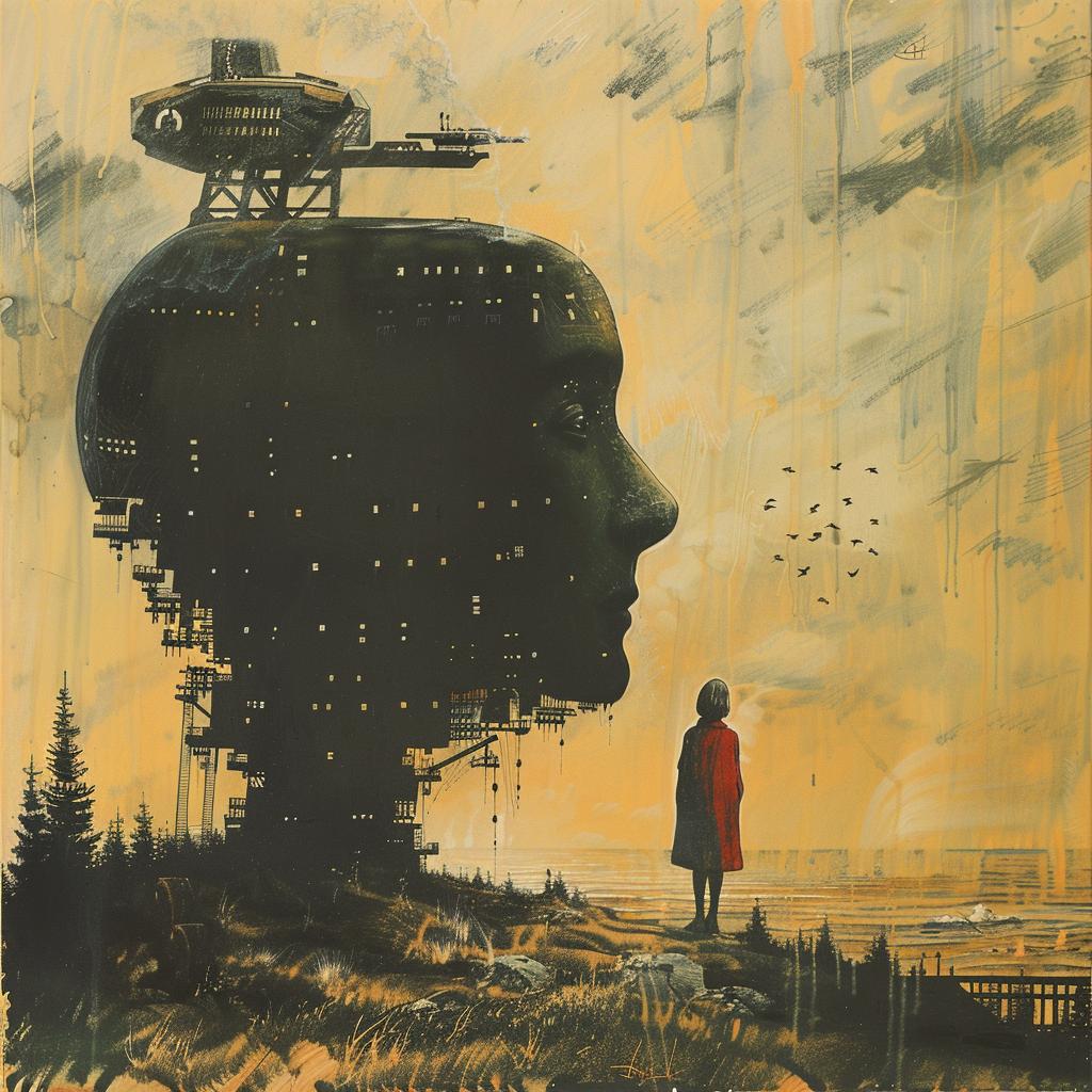 painting  man  city  head  emek  rozalski  McKean  conceptual  urban  imaginative 1035146