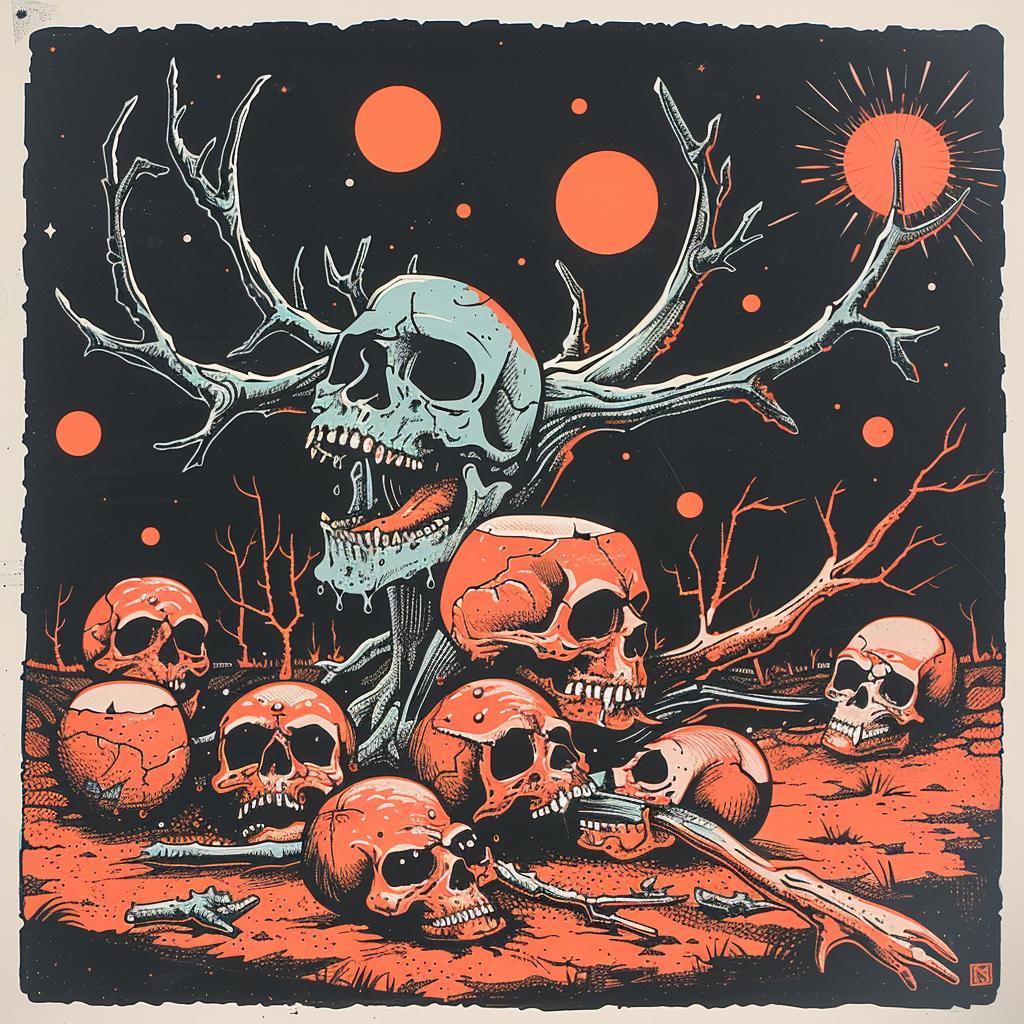 poster  band  skull  bones  naturalistic  spiritual  dark  occult  art  style 926624
