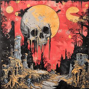 album  cover  surreal  moon  skull  artistic  chaotic  symbolism  conceptual  dark 1078151