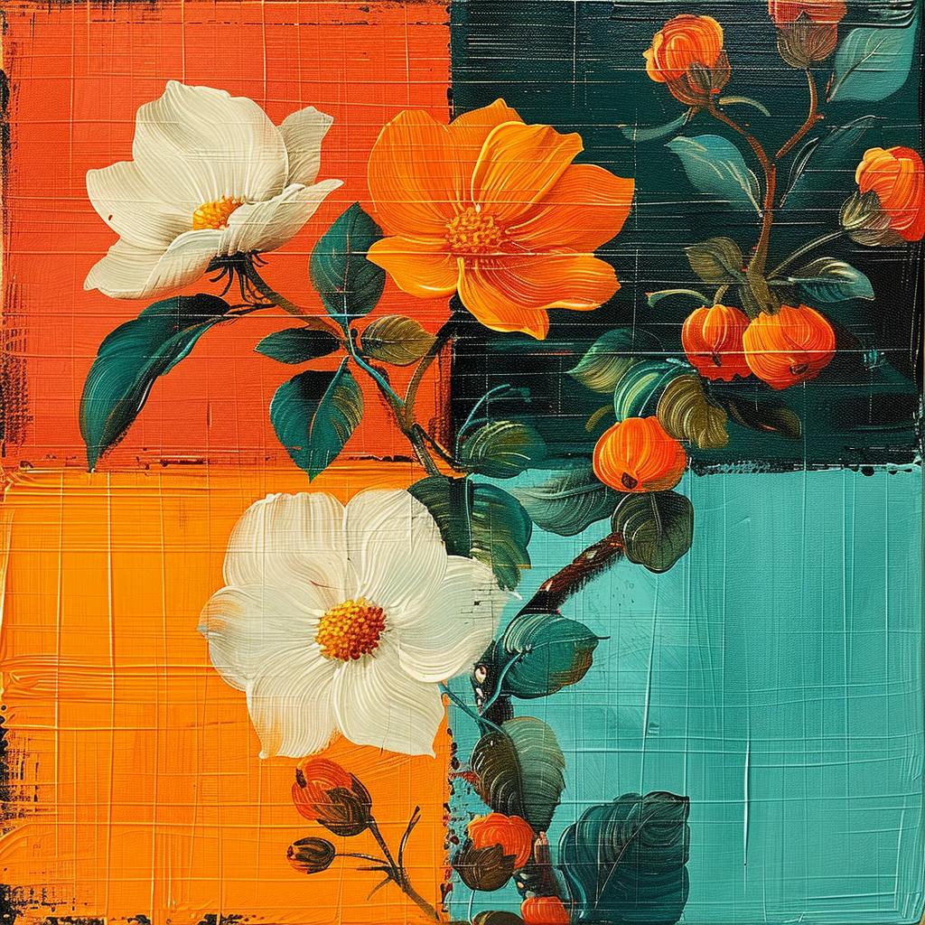 orange  turquoise  painting  colorful  vibrant  contemporary  modern  expressionism  art  abstract 963613