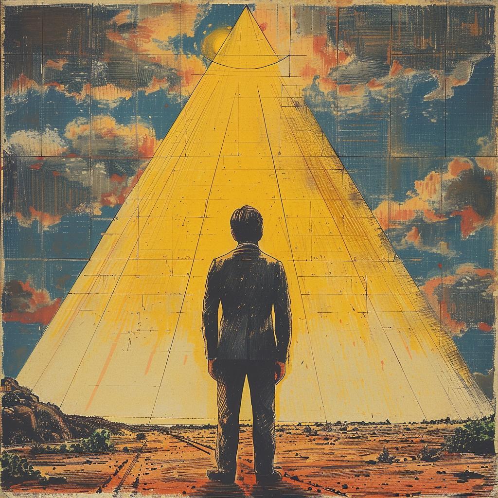 symmetrical  illuminati  cyborg  surreal  lighting  volumetric  glow  natural  horror  pyramid 918692