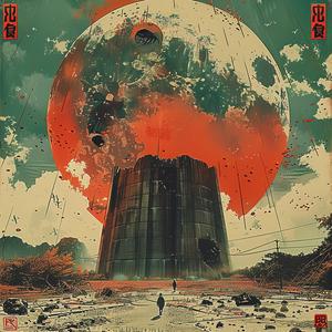 moon  poster  artwork  chromolithography  Japanese  horror  design  intricate  color  vivid 1040316