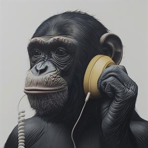monkey  portrait  phone  quirky  animal  humorous  paint  art  expression  playful 1072449