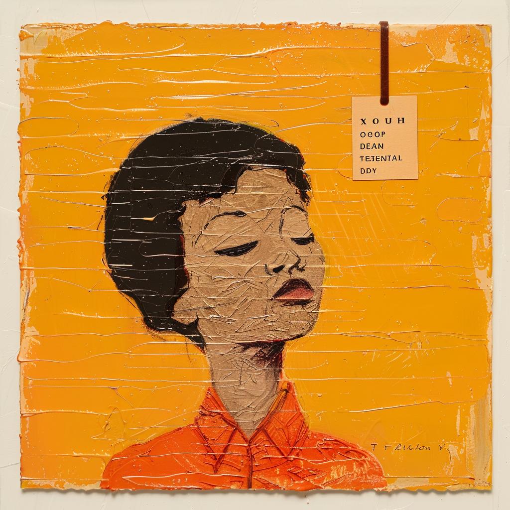 encaustic  painting  woman  note  abstract  palette-knife  impasto  African-American  art  colorful 1016161