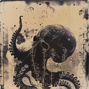 octopus  chemigram  skull  surreal  black  white  art  tentacles  symbol  abstract 1061304