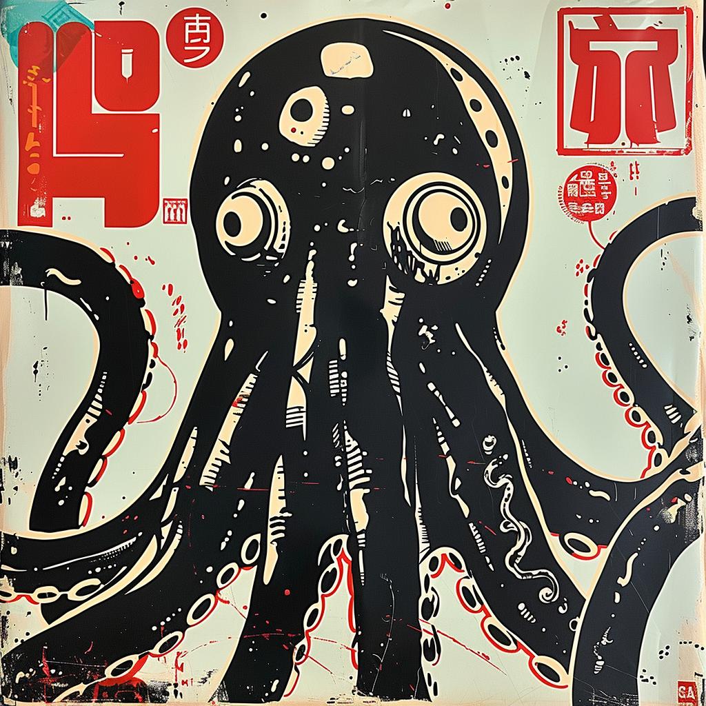1960s  pulp  poster  octopus  astronaut  helmet  artwork  illustration  design  surreal 949464