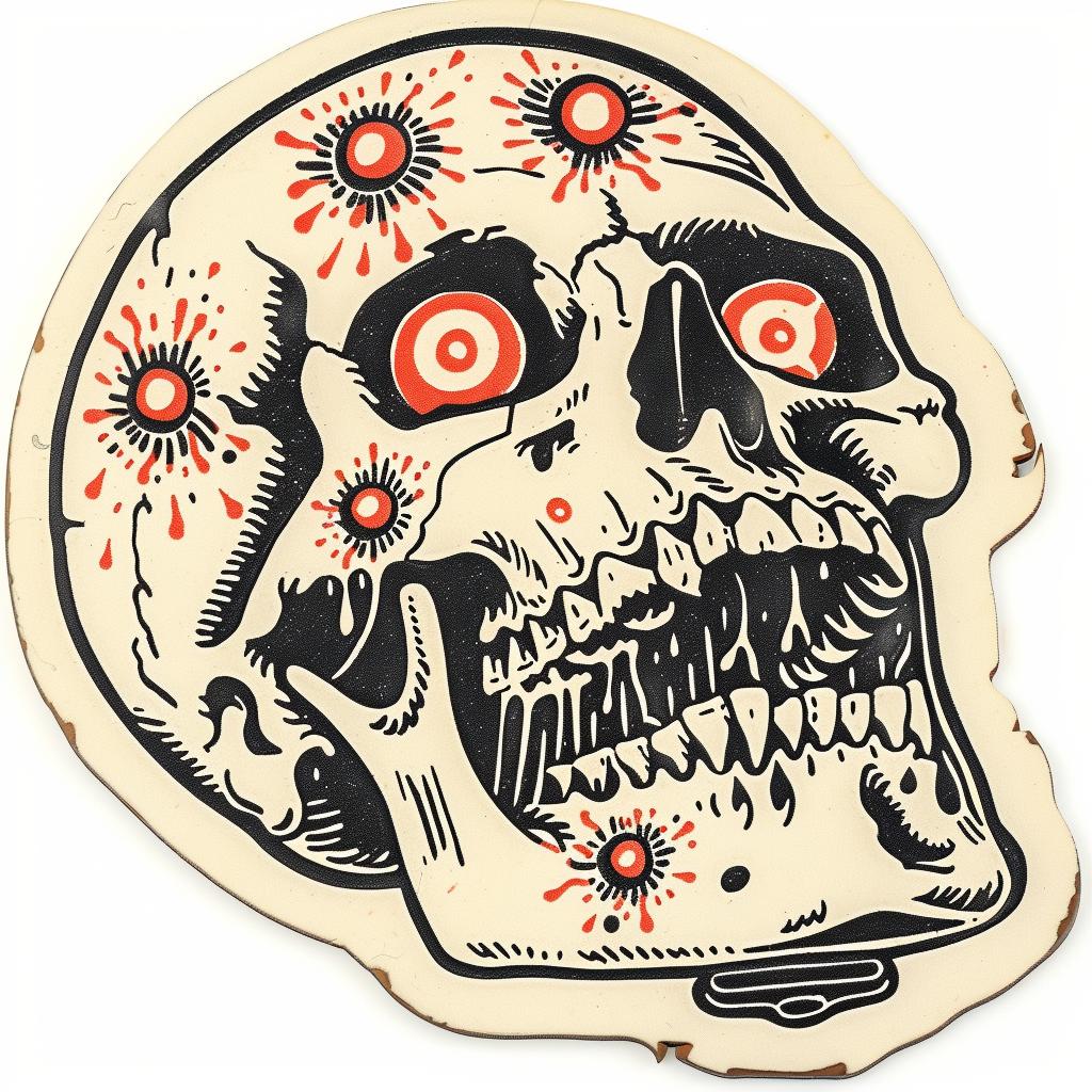 sticker  skull  red  eyes  graphic  illustration  dark  edgy  pop-art  emek 932096