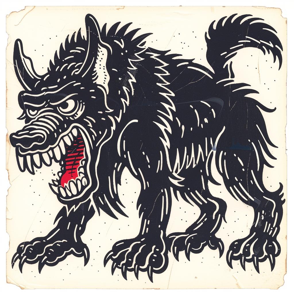 mythical  creature  wolf  illustration  fantasy  hybrid  colorful  sharp  whimsical  unique 934691